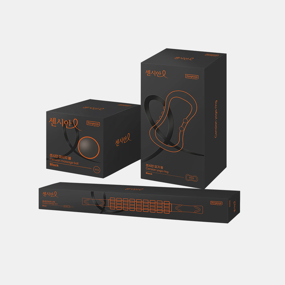 DongKook Censian Home Fitness 3-Piece Set (Yoga Ring Massage Ball Massage Stick)