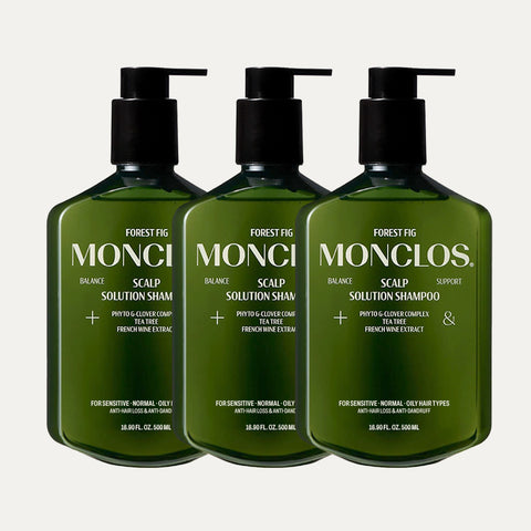 Monclos Scalp Solution Shampoo 500ml (3 Pack)
