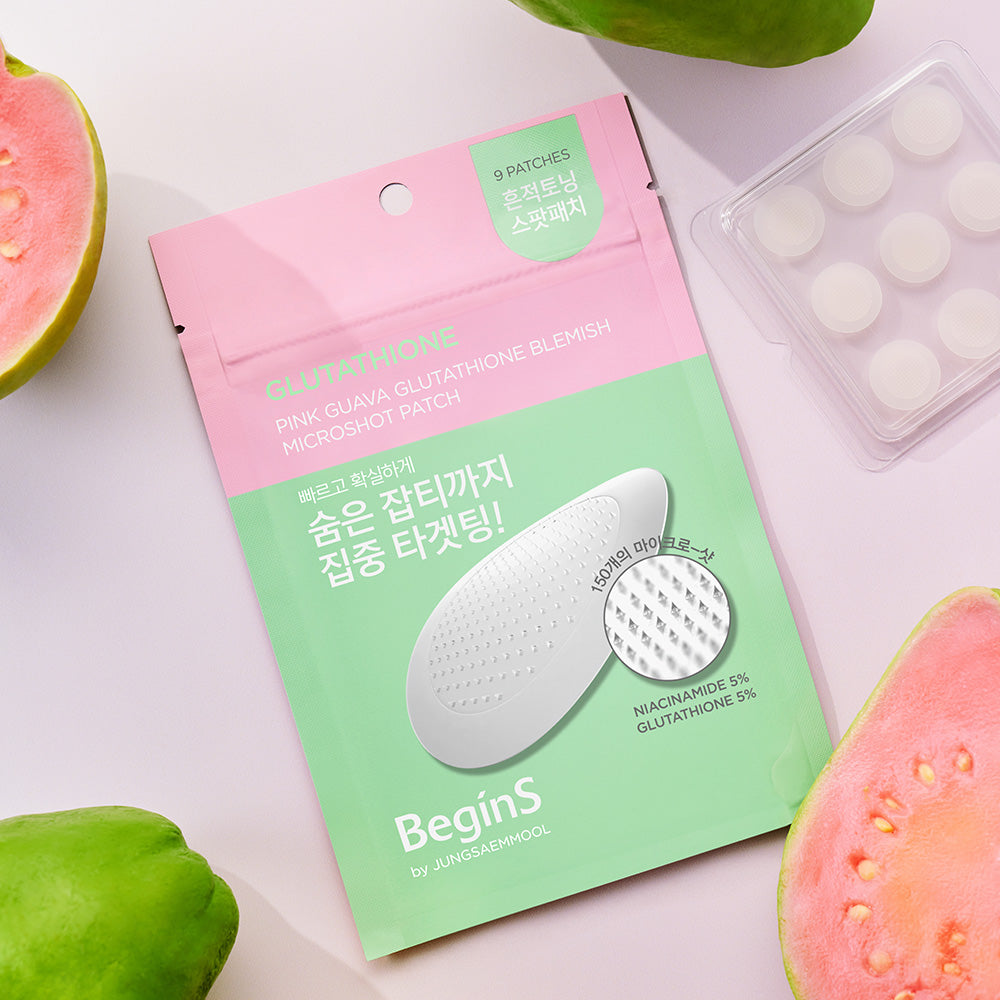 BeginS By JUNG SAEM MOOL Pink Guava Glutathione Microshot Patch 9EA