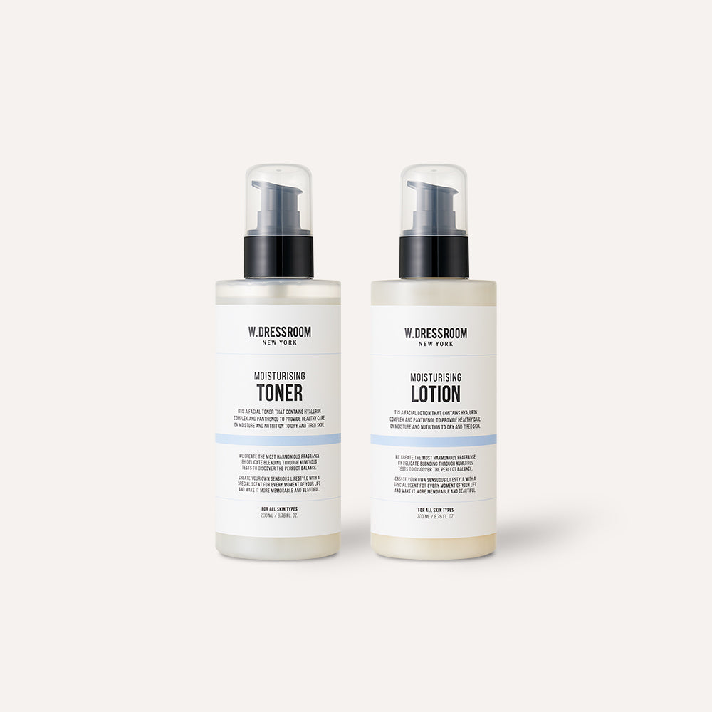 W.Dressroom Moisturizing Soothing Toner & Lotion 200ml (2 Pack)