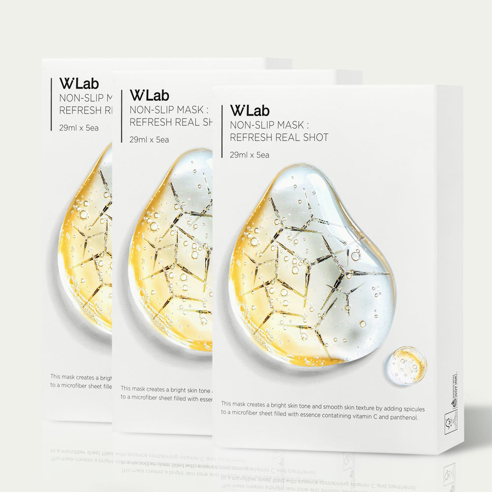 W.Lab Non-Slip Mask Refresh Real Shot - 15 Sheets (29ml each)
