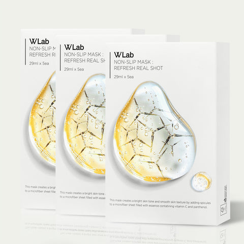 W.Lab Non-Slip Mask Refresh Real Shot - 15 Sheets (29ml each)