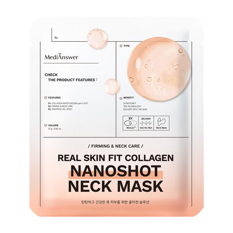 MediAnswer Real Skin-Fit Collagen Nano-Shot Neck Mask 5Sheets