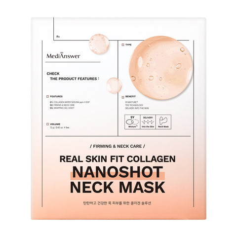 MediAnswer Real Skin-Fit Collagen Nano-Shot Neck Mask 5Sheets