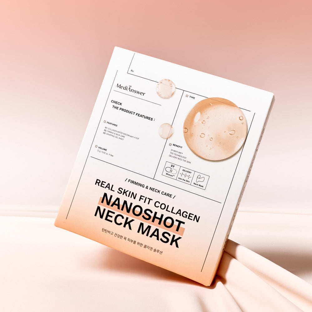 MediAnswer Real Skin-Fit Collagen Nano-Shot Neck Mask 5Sheets