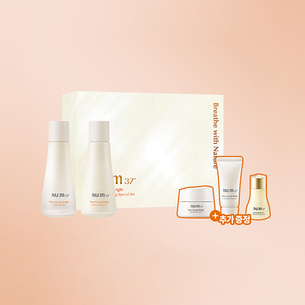 SU:M37 Time Energy Brightening 2-Piece Basic Set (Toner 50ml + Emulsion 50ml)