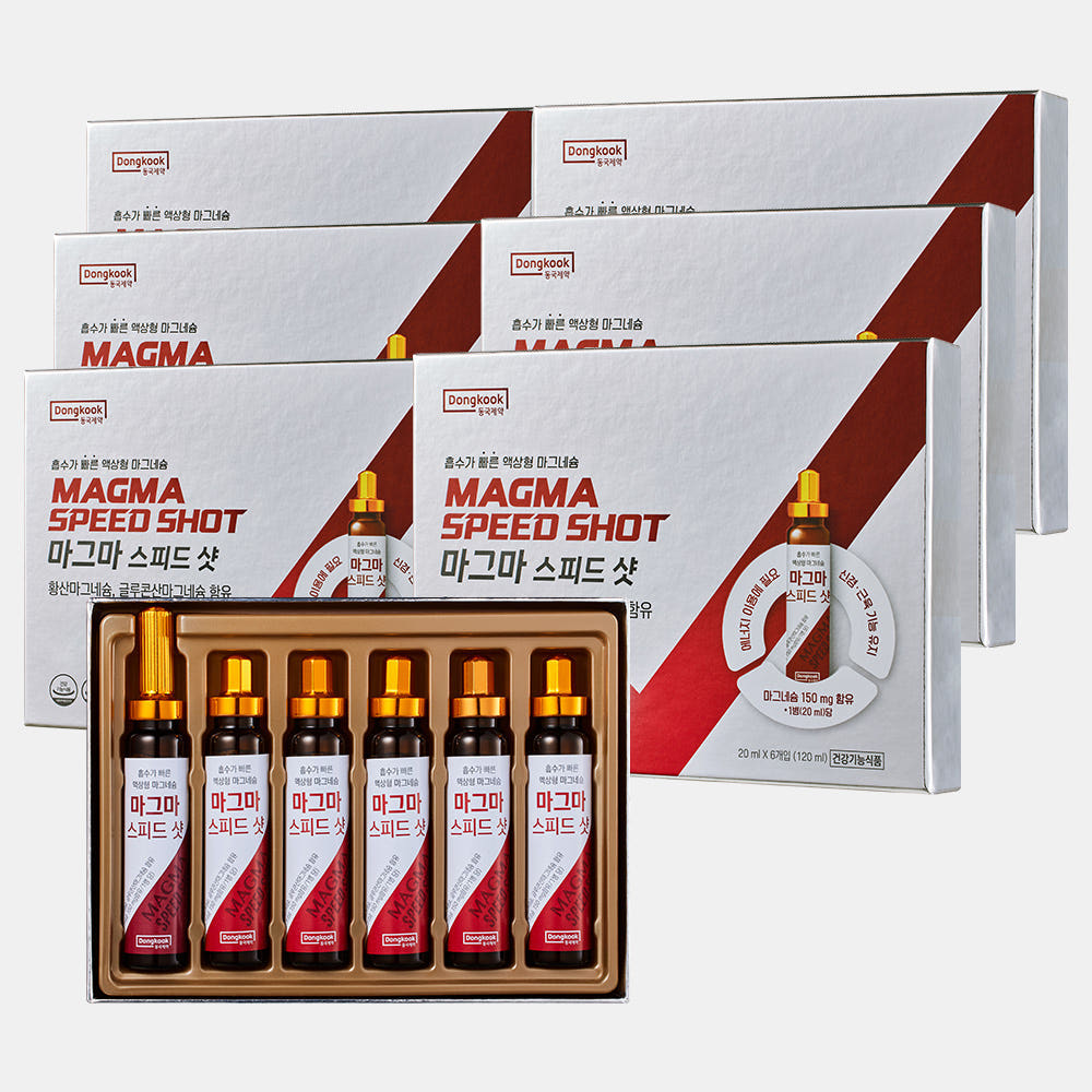DongKook Magma Speedshot Liquid Gluconate Magnesium 36 Bottles (6 Packs of 6)