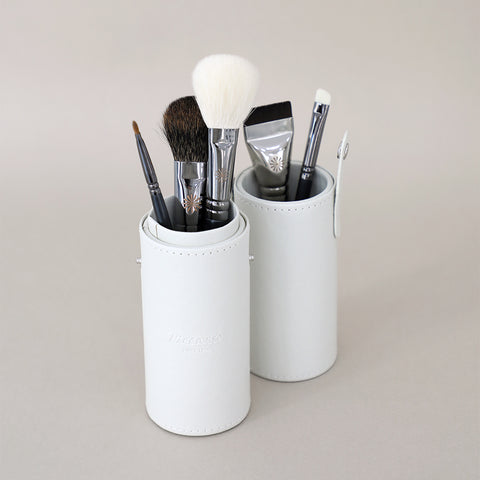 Picasso Slim Leather Cylinder Brush Case Warm Gray (1 ea)