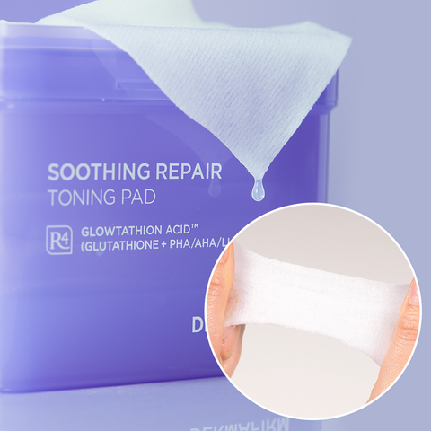 Dermafirm Soothing Repair Toning Pad R4 180ml (70 pads) [1 Full + 2 Refills]