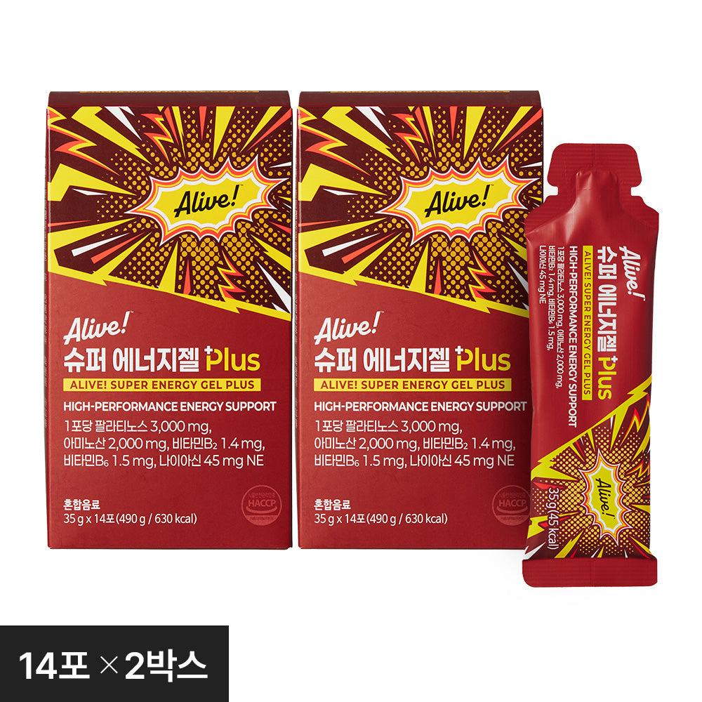 Alive Natural Life Alive Super Energy Gel PLUS 14P 2 Boxes (28 Sachets)