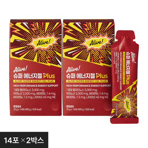 Alive Natural Life Alive Super Energy Gel PLUS 14P 2 Boxes (28 Sachets)