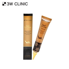 Snail eye cream with packaging from 3W Clinic on a white background