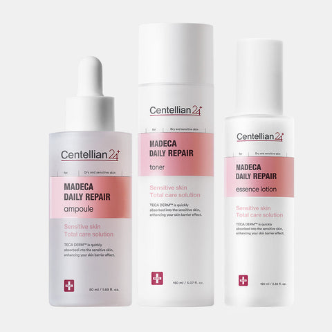 Centellian24 Madeca Daily Repair Ampoule 50ml + Toner 150ml + Essence Lotion 100ml (3-piece Set)