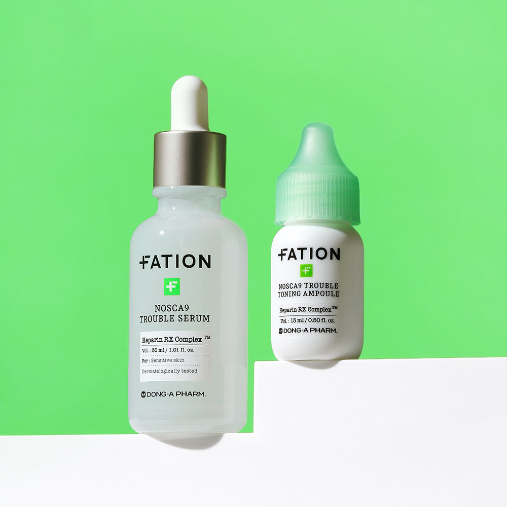 FATION Nosca9 Trouble Soothing & Mark-Reducing Dual Serum 30ml + Ampoule 15ml