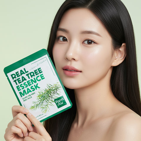 Farmstay Real Tea Tree Essence Mask Pack (23ml x 10 Sheets)