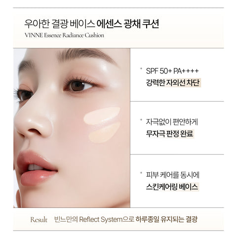 Vinne Essence Radiance Cushion Pact SPF50+ PA++++ (Refill, 15g)