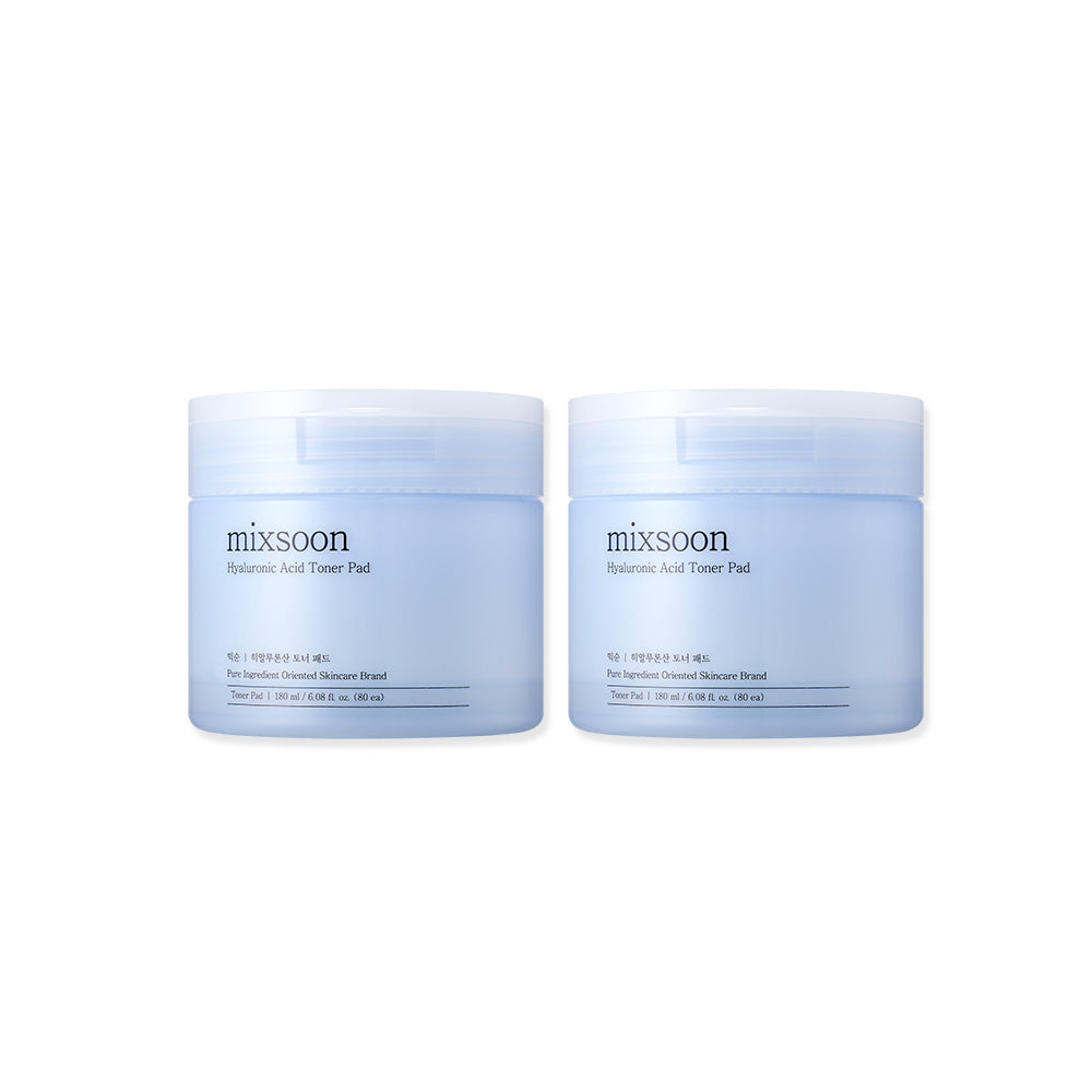Mixsoon Hyaluronic Acid Toner Pads 80 Sheets 25ml (2 Pack)