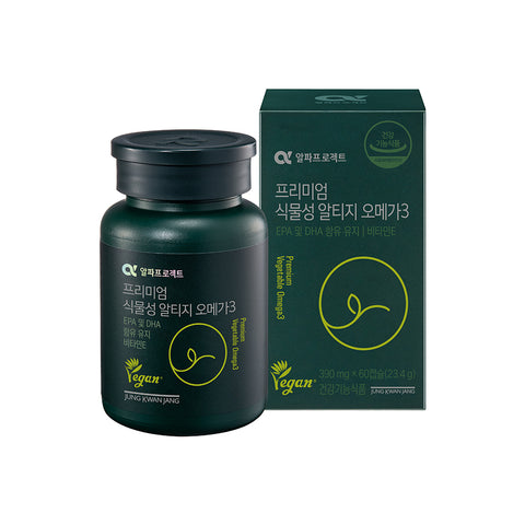 JungKwanJang Alpha Project Premium Plant-Based rTG Omega-3 390 mg 60 Capsules