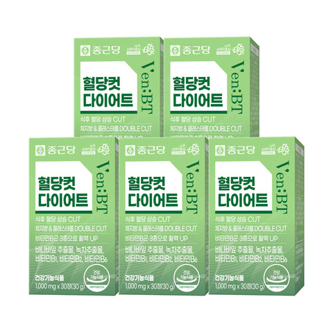 Chongkundang VenBT Blood Sugar Cut Diet Supplement 1000 mg x 30 Tablets (5 Pack) (5 Months)