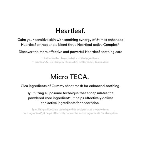 Soonsu Beauty Gummy Sheet Mask Hearleaf Sticker packaging design