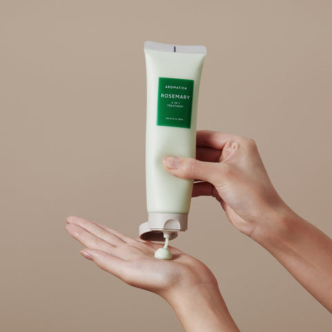 Aromatica Rosemary Daily Hair Ritual Set (Shampoo + Treatment + Wooden Brush)