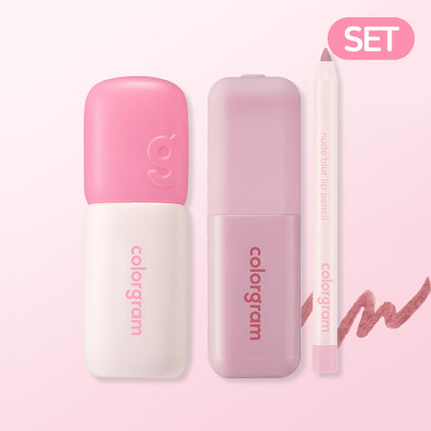 Colorgram Nudy Blur Tint 5g + Color Cover Tint 5g + Lip Pencil 3-Piece Set