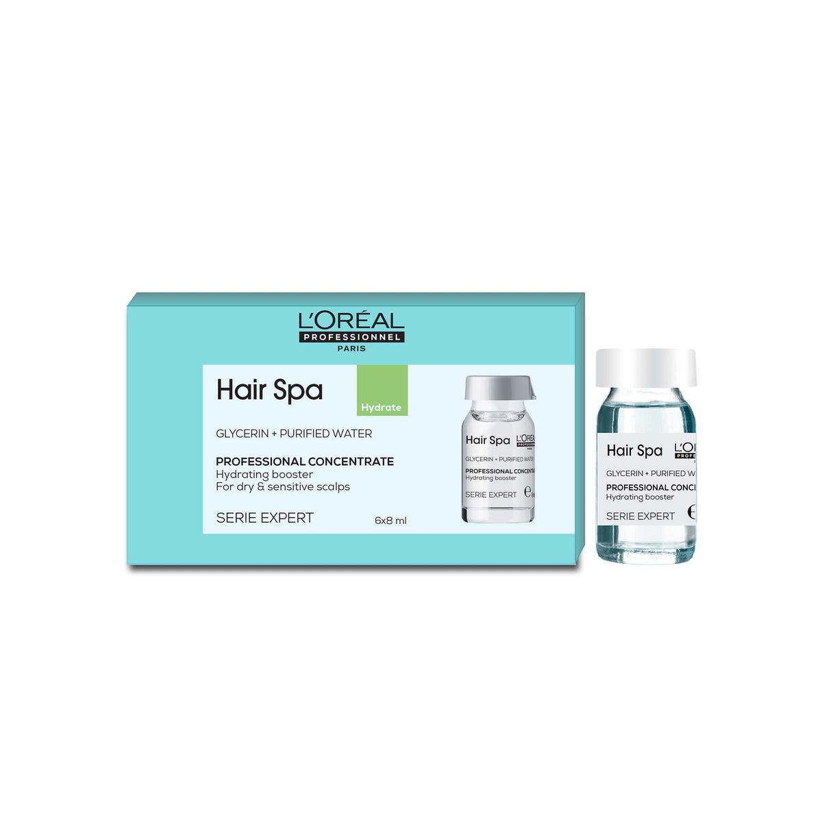 L'Oreal Professionnel Hair Spa Hydrating Booster Ampoules 6 x 8 ml
