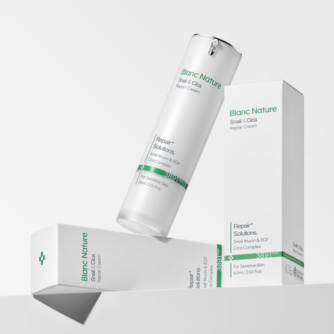 Blancnature Snail Mark Cream with High-Concentration Cica 60ml