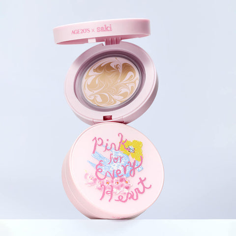 AGE20'S Pink For Every Heart Edition D'Origin Essence Pact Pink Latte 12.5g (Main + Refill + 2 Puffs)