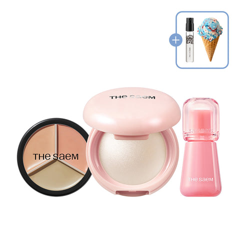 The Saem Multi Set 3 (Triple Pot Concealer + Highlighter + Lip)