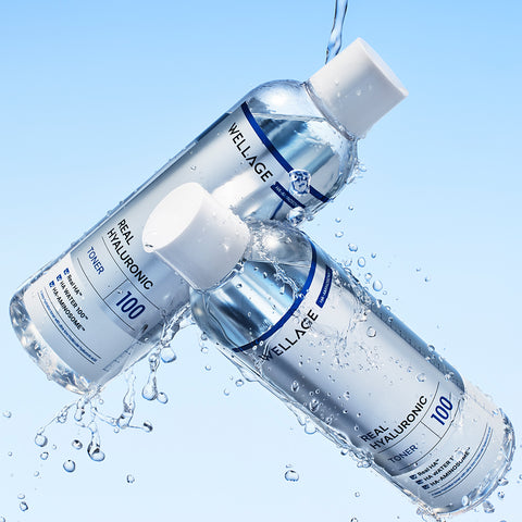 Wellage Real Hyaluronic Toner 200ml + Ampoule 100ml + Cream 80ml (3-Piece Set)