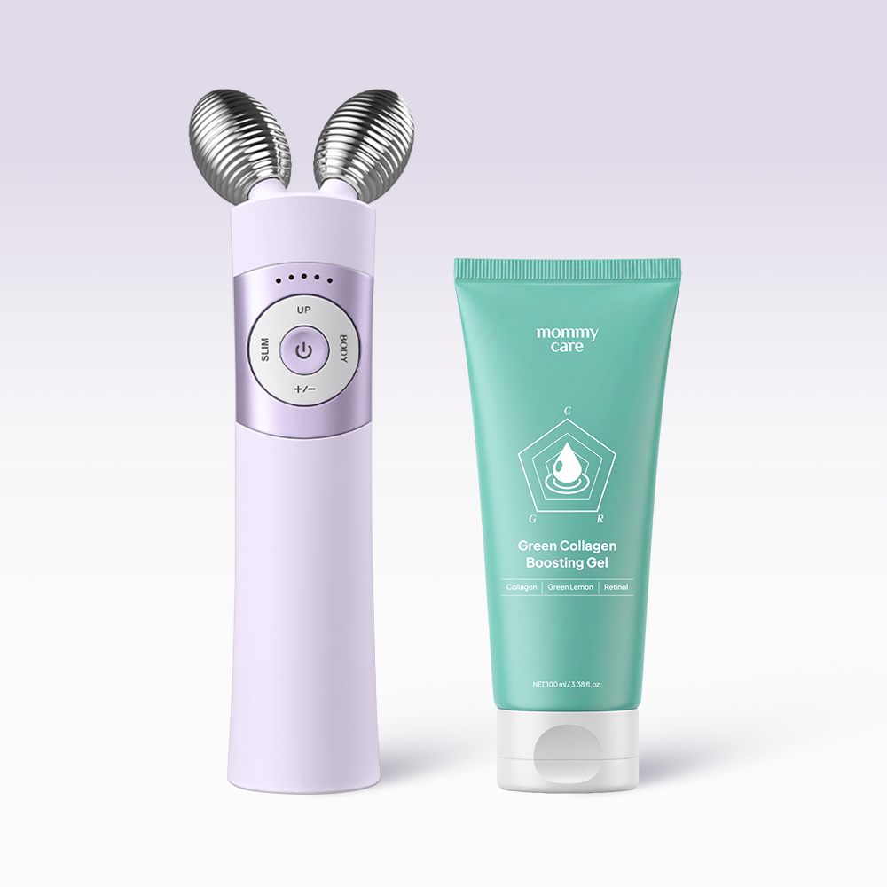 MommyCare EMS V-Sera Mid-Frequency Facial Massager + Boosting Gel (Purple)