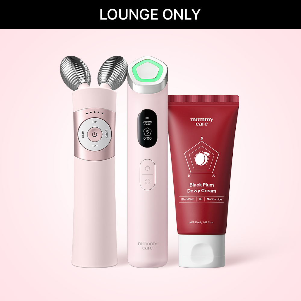 MommyCare PentaPrime All-in-One Beauty Device Set Pink + Vsera EMS Device Pink + Black Plum Cream