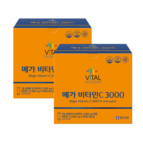 Chongkundang Vital Program Mega Vitamin C 3000mg 60sachets (2 Pack)