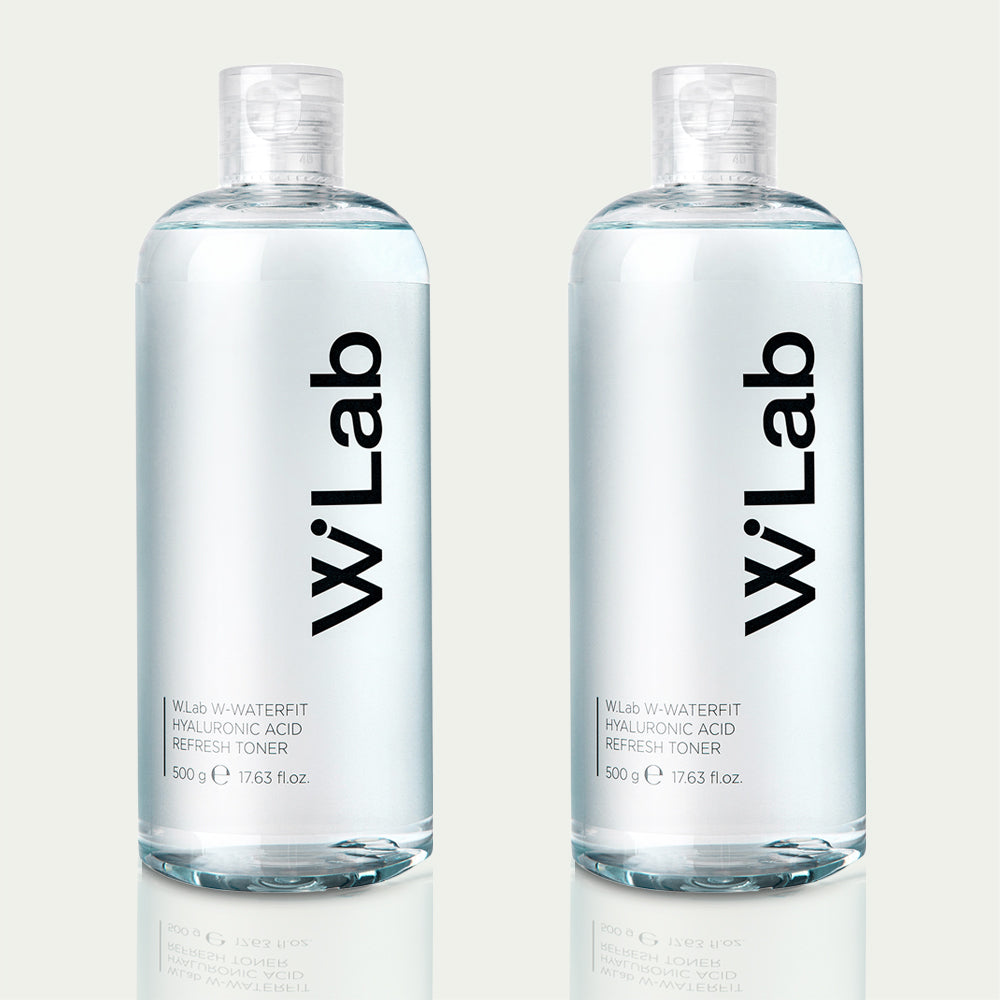 W.Lab Water Fit Hyaluronic Acid Refresh Mild Acid Toner 500ml (2 Pack)