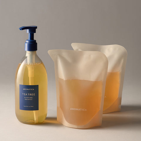 Aromatica Rosemary Scalp Scaling Shampoo 750ml + 2 x 500ml Refill