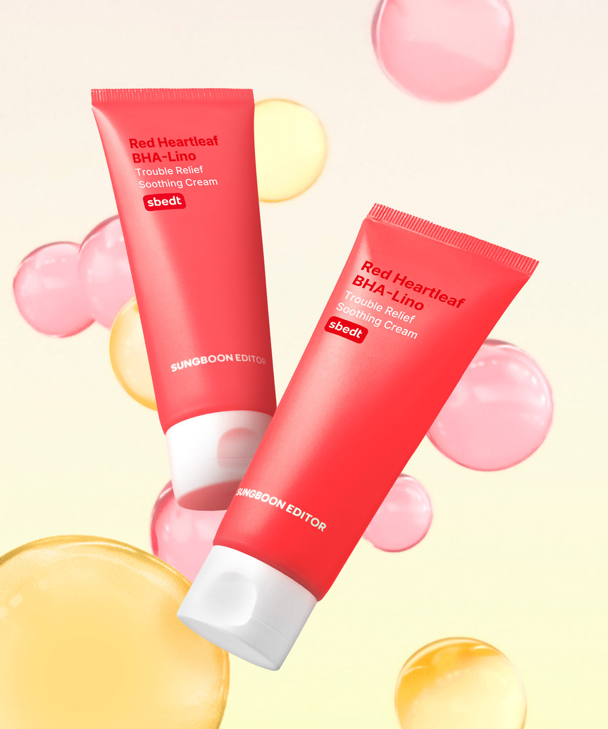 Sungboon Editor Red Houttuynia BHA Lino Trouble Relief Soothing Cream 50ml (2 pack)