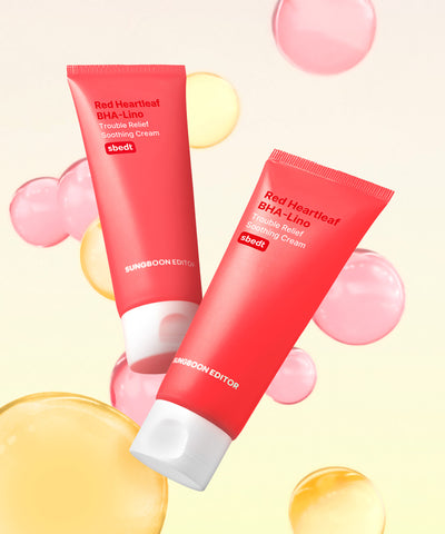 Sungboon Editor Red Houttuynia BHA Lino Trouble Relief Soothing Cream 50ml (2 pack)