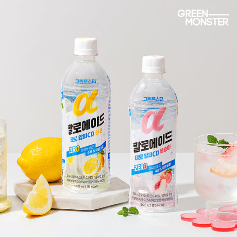 Green Monster Caloade Zero Alpha CD Peach + Lemon 500ml 96 Pack