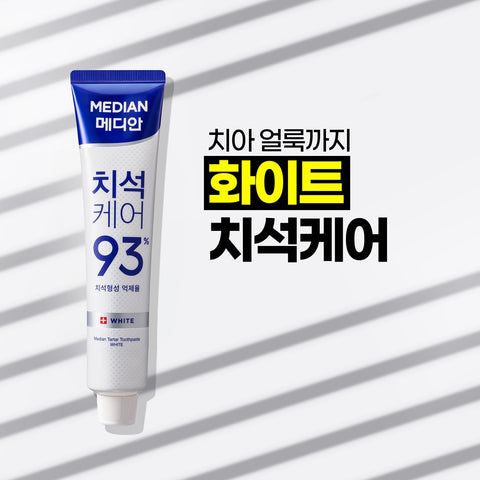 Median Tartar Control White Fluoride Toothpaste Menthol 210g (5-Pack)