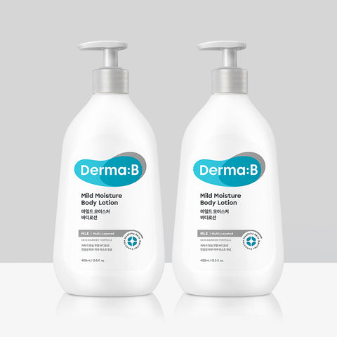 Derma:B Mild Moisture Body Lotion 400ml (2 Pack)
