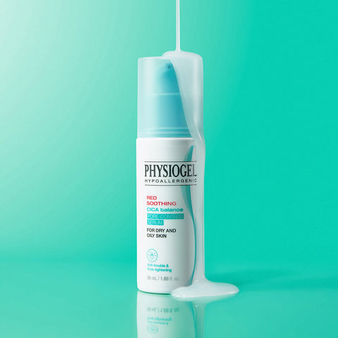Physiogel Red Soothing Cica Balance Pore Control Serum 50ml + Cica Balance Foam Cleanser 20ml (Gift)