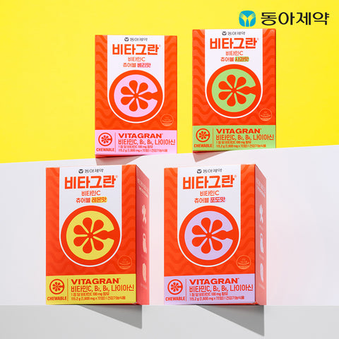 Dong-A Pharm Vitagran Vitamin C Chewable Tablets Lemon Flavor 72 Tablets (1 Bottle)