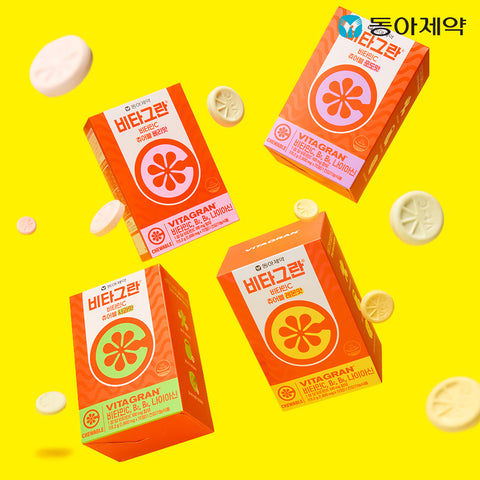 Dong-A Pharm Vitagran Vitamin C Chewable Apple Flavor 72 Tablets (1 Bottle)