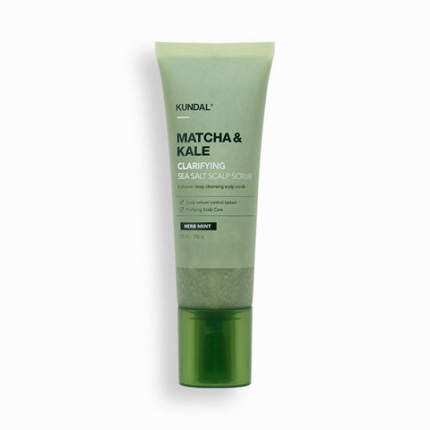 Kundal Matcha & Kale Clarifying Sea Salt Scalp Scaling Shampoo - Herb Mint, 200g