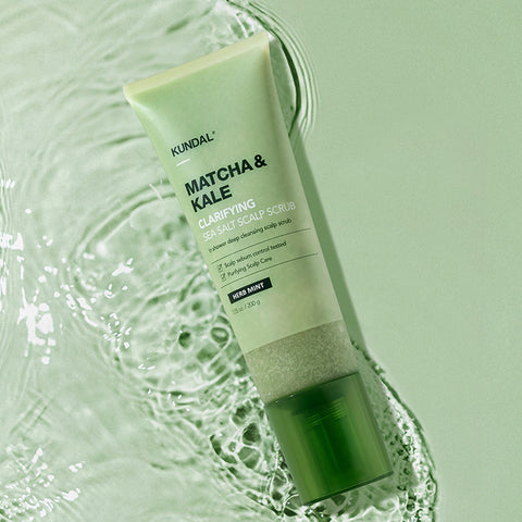 Kundal Matcha & Kale Clarifying Sea Salt Scalp Scaling Shampoo - Herb Mint, 200g
