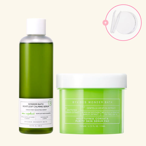Chosungah Beauty Wonderbath Houttuynia Cordata Toner Pads 70 pads + Houttuynia Soothing Serum 300 ml