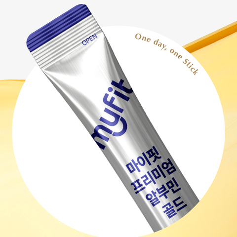 DongKook MyFit Drinkable Albumin Stick Premium Gold Egg White Silk 14 sticks x 6 (3+3)