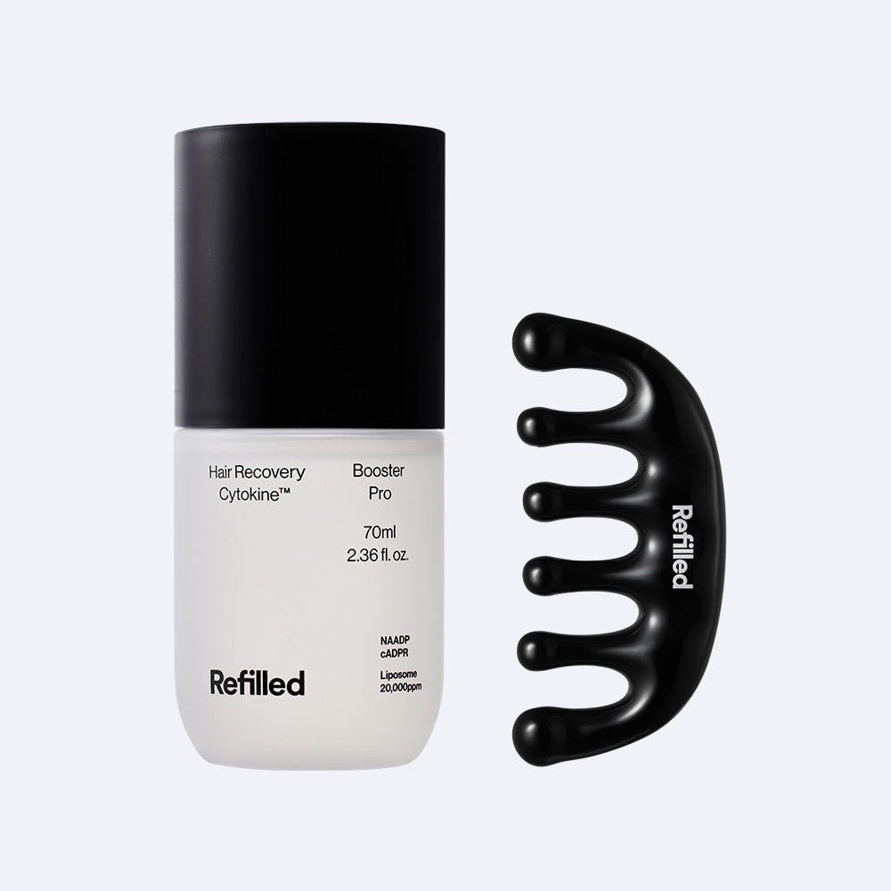 Refilled Cytokine cADPR Hair Tonic Booster Pro 70ml + Gua Sha