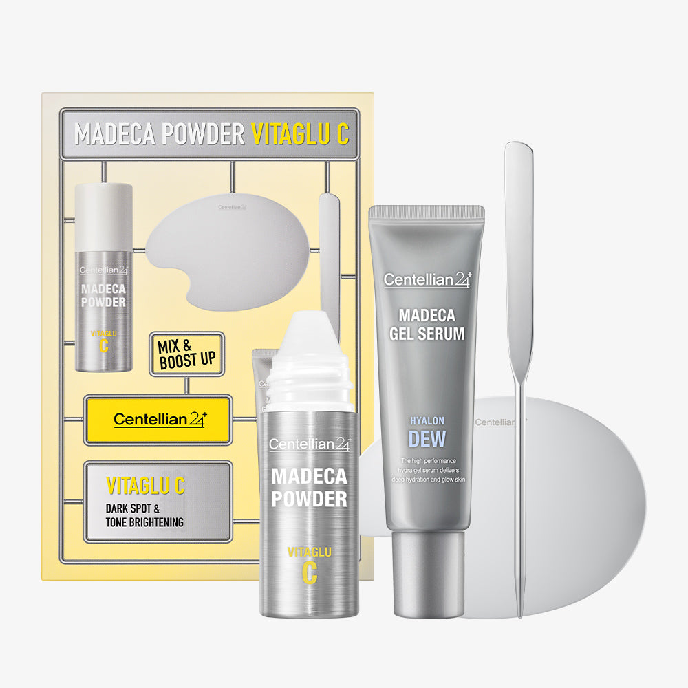 Centellian24 Madeca Powder Vita Glu C 6g + Gel Serum Hyalondue 15ml + Mixing Palette & Spatula - Set